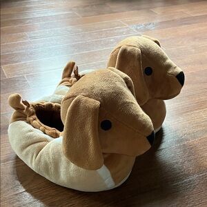 Old Navy Tan Dog Slippers